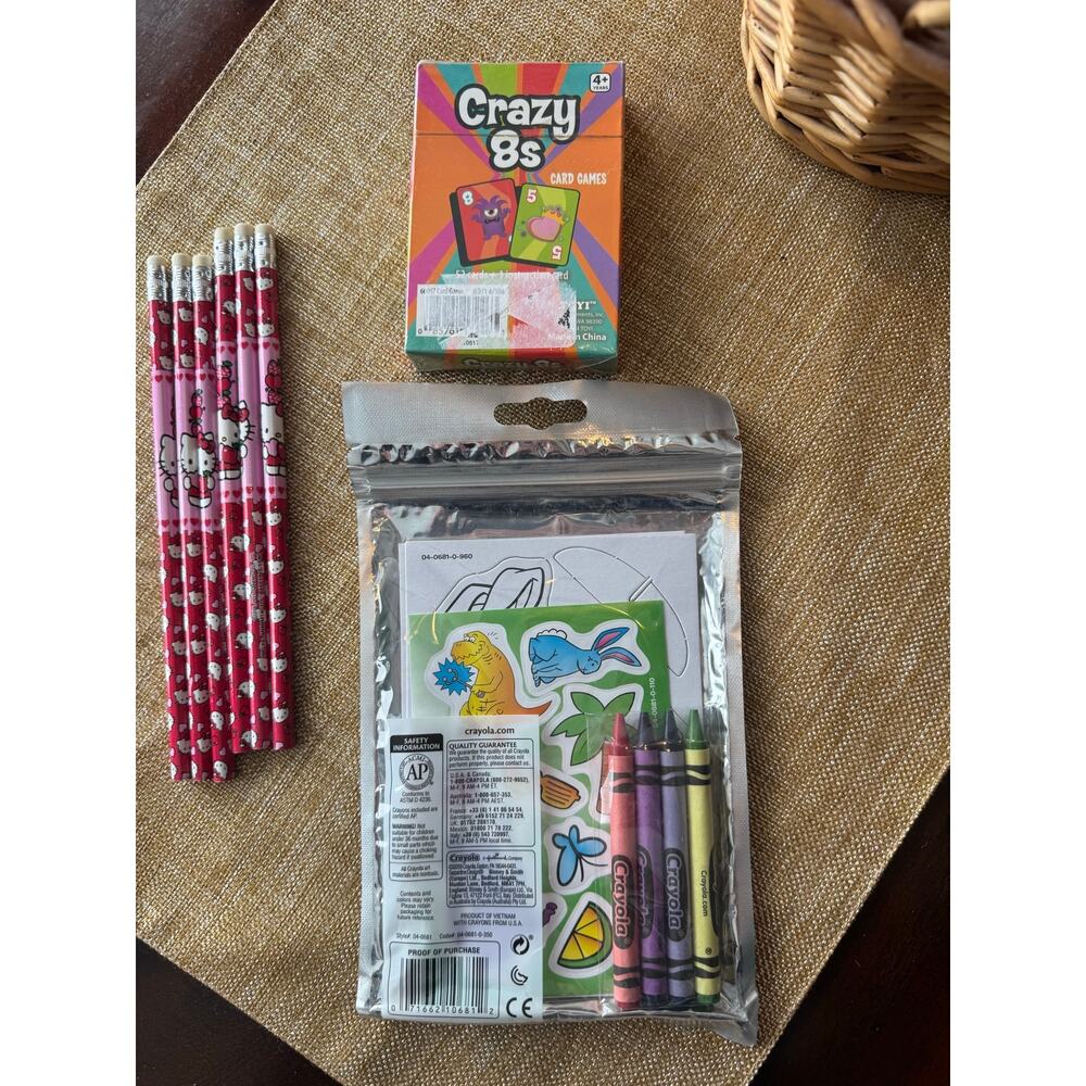 Kids Activity & Sensory Toy Basket Lot Fat Brain Toys Pop-It Crayola Hello Kitty - Picture 3 of 11